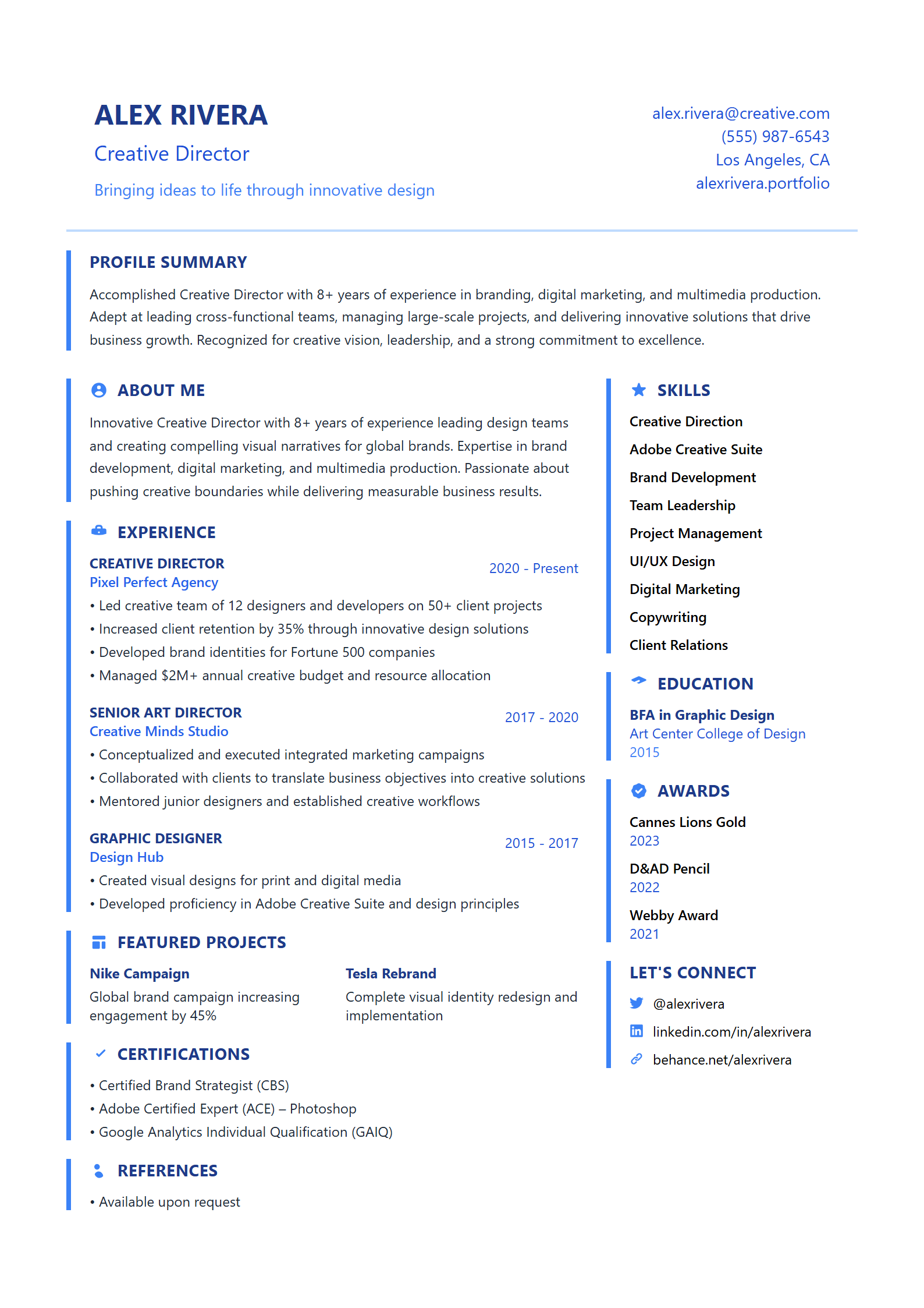 Block Cv Design Creative Blocks - Resume Template